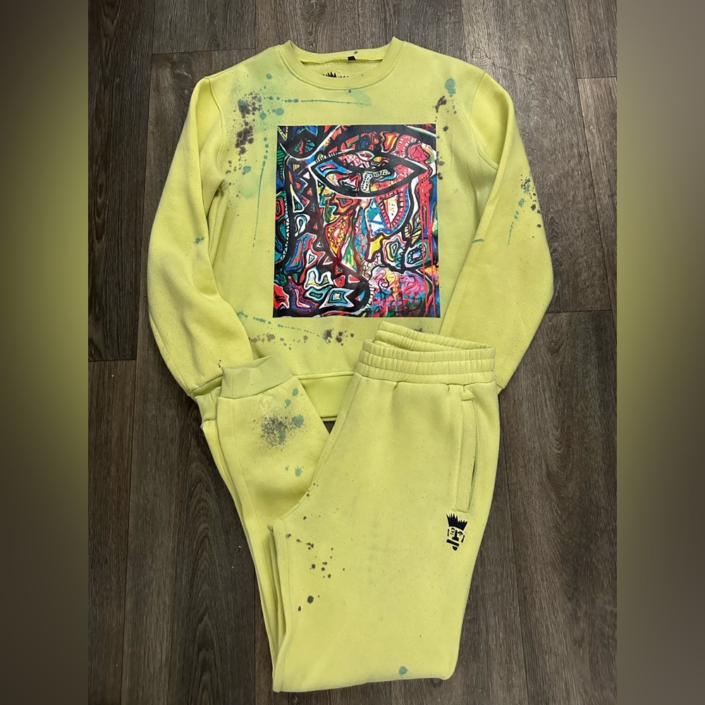 Paint splatter sweatsuit